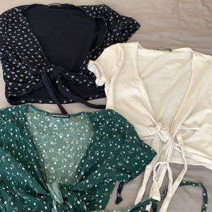 Brandy Melville Tie Front Tops